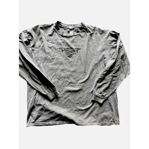 Vtg Orange County Choppers Shirt XL Gray L/S Bikercore OCC Y2K Grunge Biker